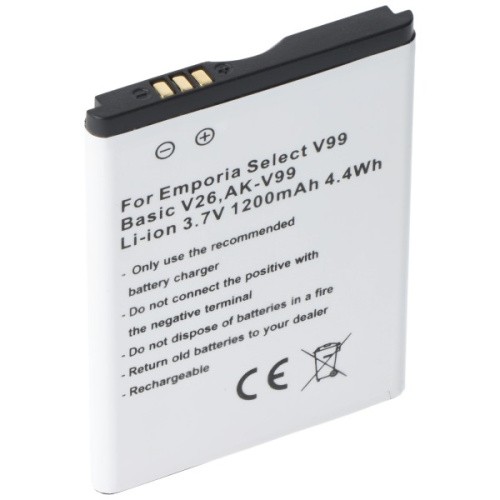 ECO Akku for Emporia Select V99, Basic V26 3.7V Li-ion 1200mAh 13491