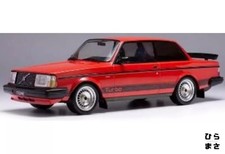 Miniature Car 1/18 Volvo 240 Turbo Custom 1986 Diecast Red Modified Street