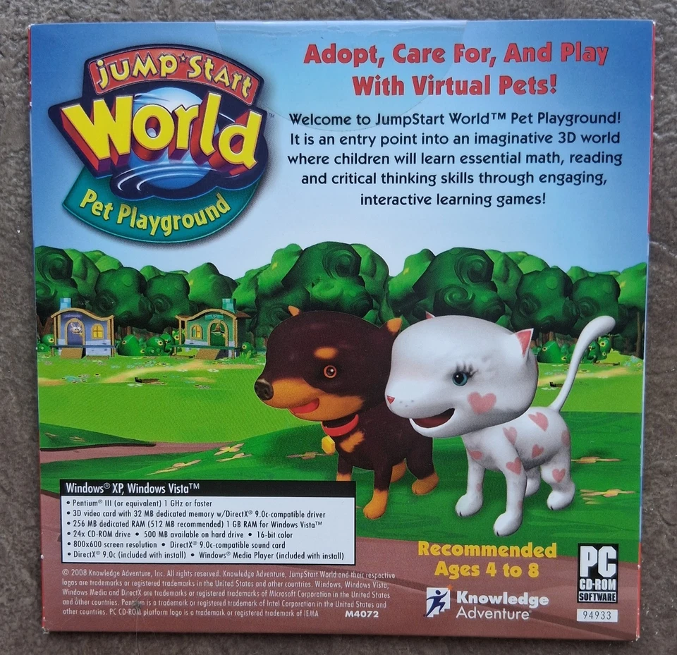 Jump Start World: Pet Playground Virtual Pets Cats Dogs PC Bonus Disc - Image 2 of 2