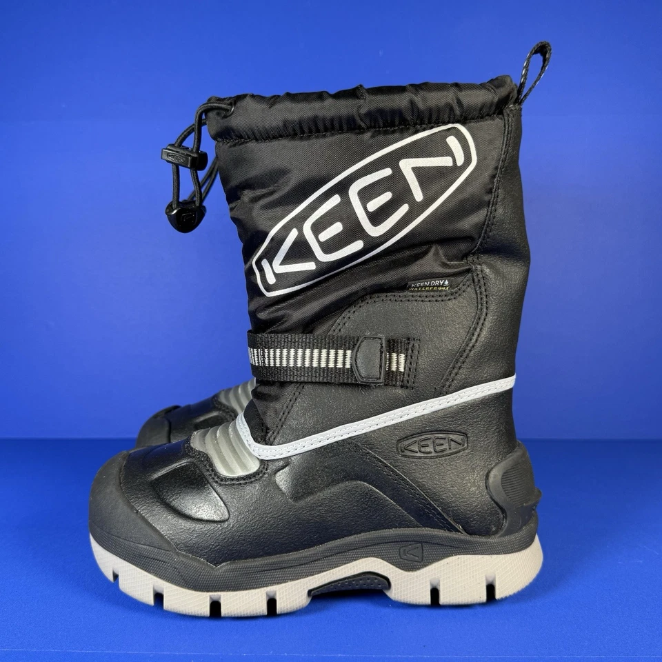 Bota Keen Snow Troll para niños negra/plateada nueva para niños talla 10 Foto 3 de 4
