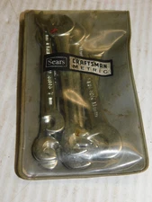 Vintage SEARS Craftsman Metric Ignition 8 pc. Open End Wrench Set 9-4308 USA