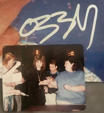 OZZY OSBOURNE 1989 AUTOGRAPH W/ DATED PHOTO PROOF PHILADELPHIA TOWER THEATRE 