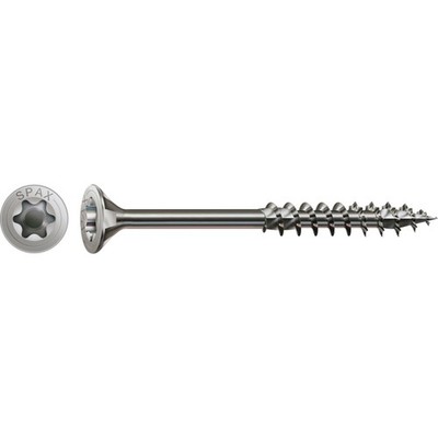 SPAX Edelstahlschraube, 8 x 180 mm, 50 Stück, Teilgewinde, Senkkopf, T-STAR plu