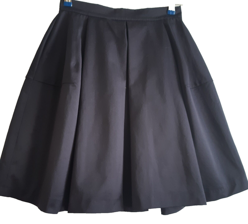 Robe bi-matière maille tricot et jupe plissée - bleu marine - 15.00