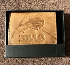 NFL Embossed Trifold Leather Wallet With Gift Box -Buffalo Bills Rico Industries
