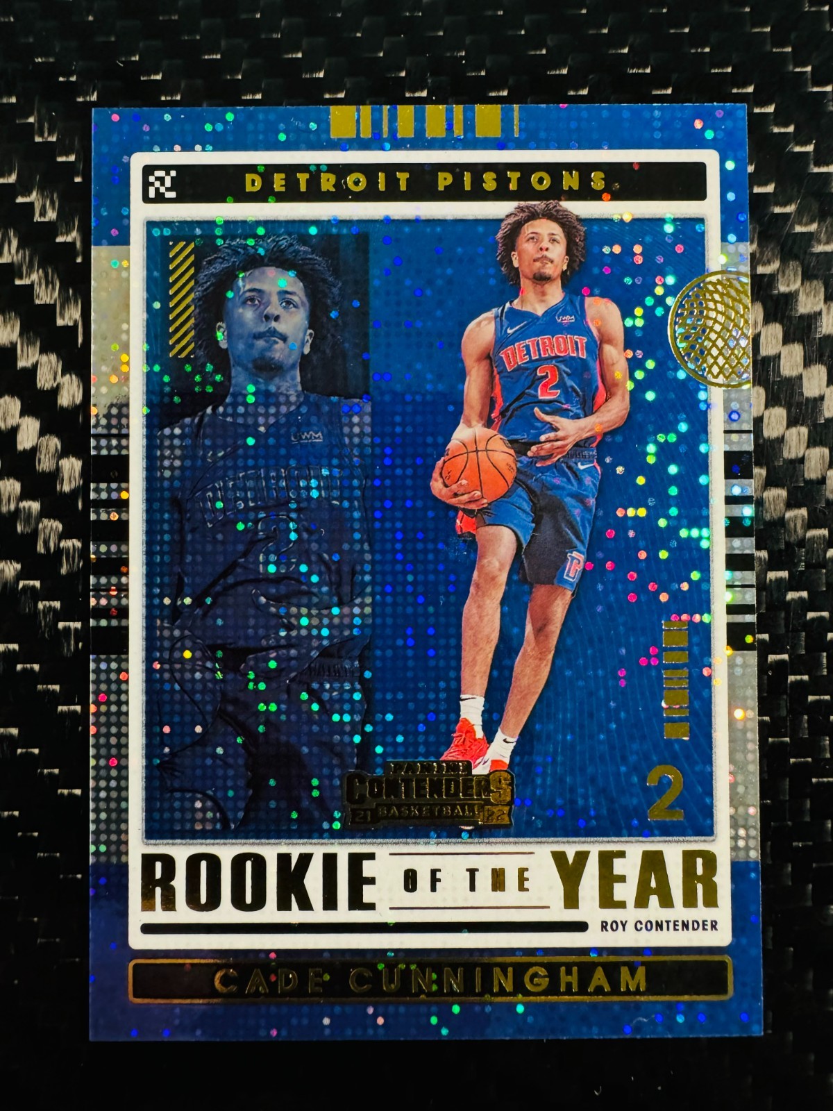 Cade Cunningham 2021-22 Panini Contenders Rookie of the Year RC #1 Pistons