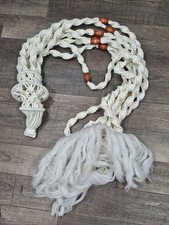 Large 77" Vintage Macrame Plant Hanger Nylon Macrame Hippie Boho