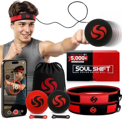 Complete Boxing Reflex Ball Kit | 2 Adjustable Headbands + Training App Included