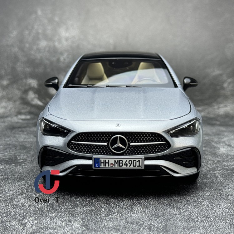 NOREV 1/18 Mercedes Benz CLE C-Class E-Class Silver Coupe Alloy