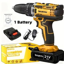 Bourvill 21v Cordless Impact Drill Set Wireless Drill Set Household Power Tool