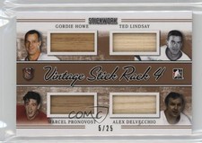 2017 Leaf ITG Stickwork Vintage Stick Rack 4 /25 Gordie Howe Ted Lindsay 13u1