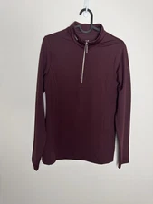 Fager Equestrian Emma Base Layer Womens Large Burgundy Riding Top