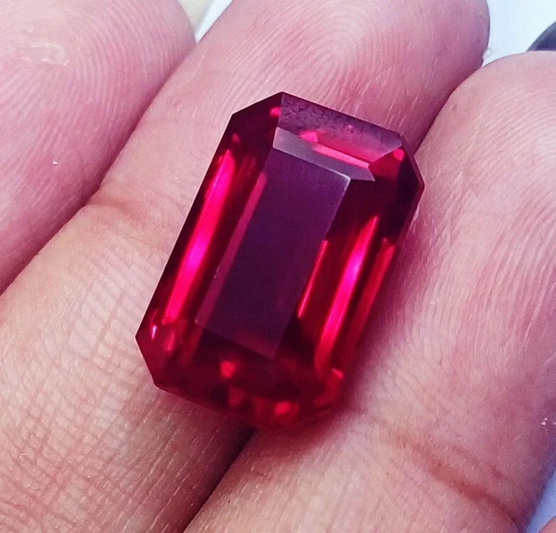 Certified Natural Ruby Beautiful Emerald Shape 18.20 Ct Loose Gemstone - Image 4 of 4