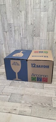  NEW IN BOX Vintage Arcoroc france Wine Glasses Set Of 12 
