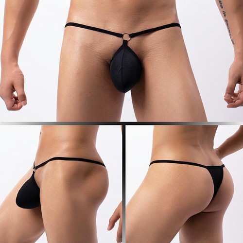 Para Hombres Tanga Calzoncillos Tanga Bikini Ropa Interior Sexy T-Back Bolsa Bragas Traje de Baño ♡ - Imagen 5 de 21