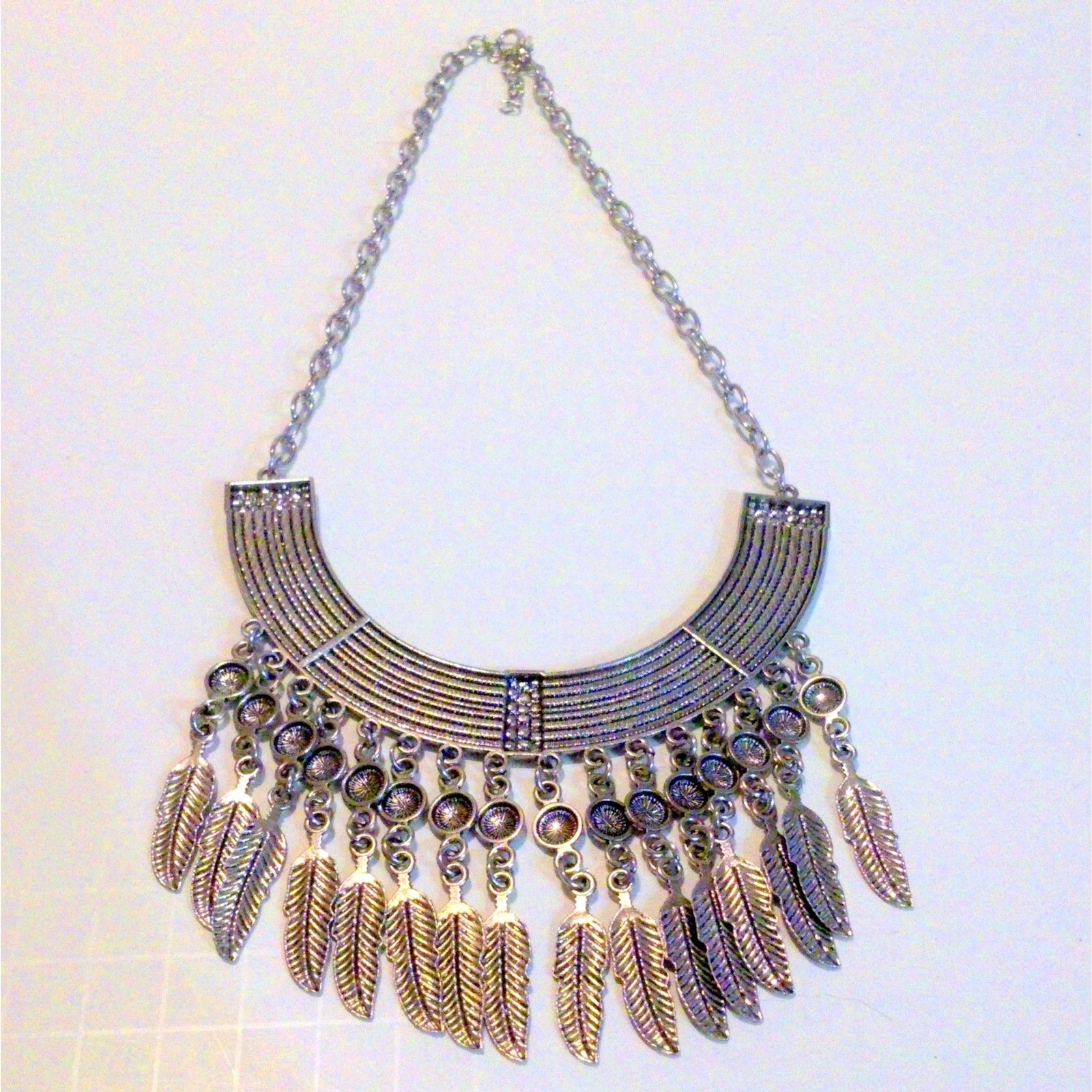 Boho Inspired Feather Accented Statement Necklace - image 5