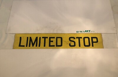 Limited Stop - Midland Red Sutton Garage Bus Destination Blind 1950 s 35''