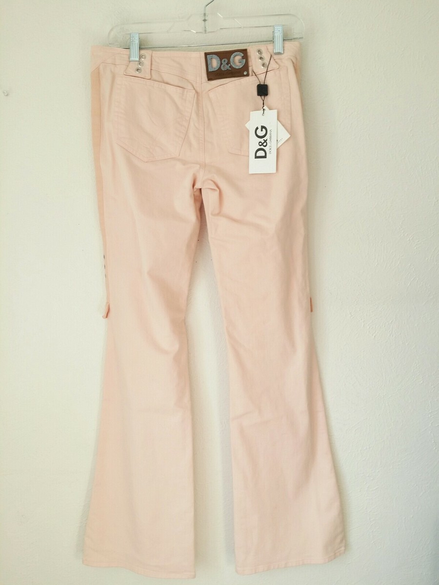 Rare Vtg Dolce & Gabbana D&G Peach Logo Pocket Pants Sailor