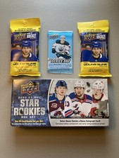 Lot of 4 Upper Deck Hockey 2020-21 NHL Star Rookies Box + 3 Packs New Sealed