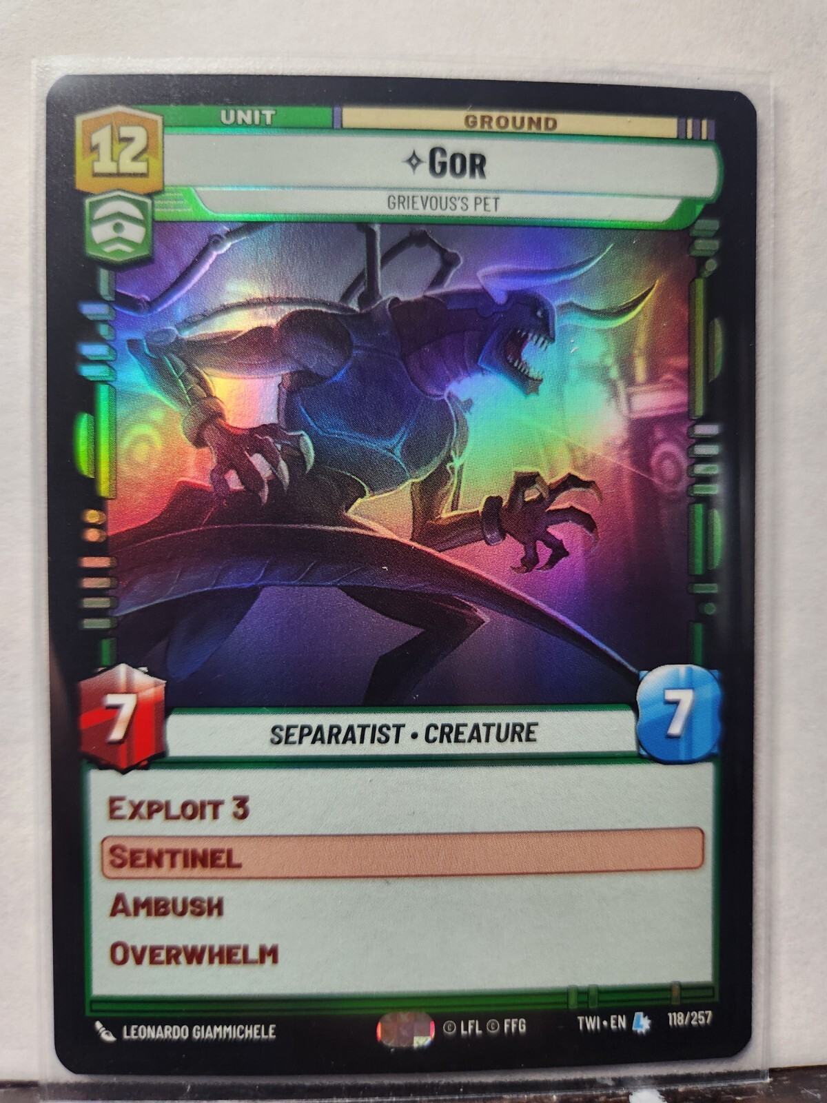 Star Wars Unlimited - Twilight of the Republic - Gor, Grievous's Pet #118 Foil