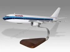 Airbus A300 Viasa Desk Wood Airplane New Model Small Scale 1/150