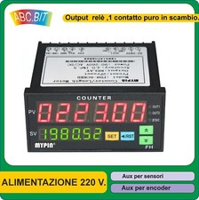 Contatore,contapezzi 220V. input per encoder o sensori,contaimpulsi