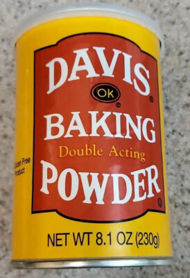 Davis Double Acting Baking Powder, 8.1 Ounce -KOSHER For Cakes , Pies, Cookies