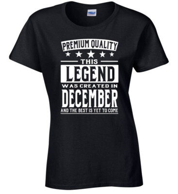 Damen Geburtstag T-Shirt Legende 30. Dezember 60. Geschenk März Juni Juli Mai