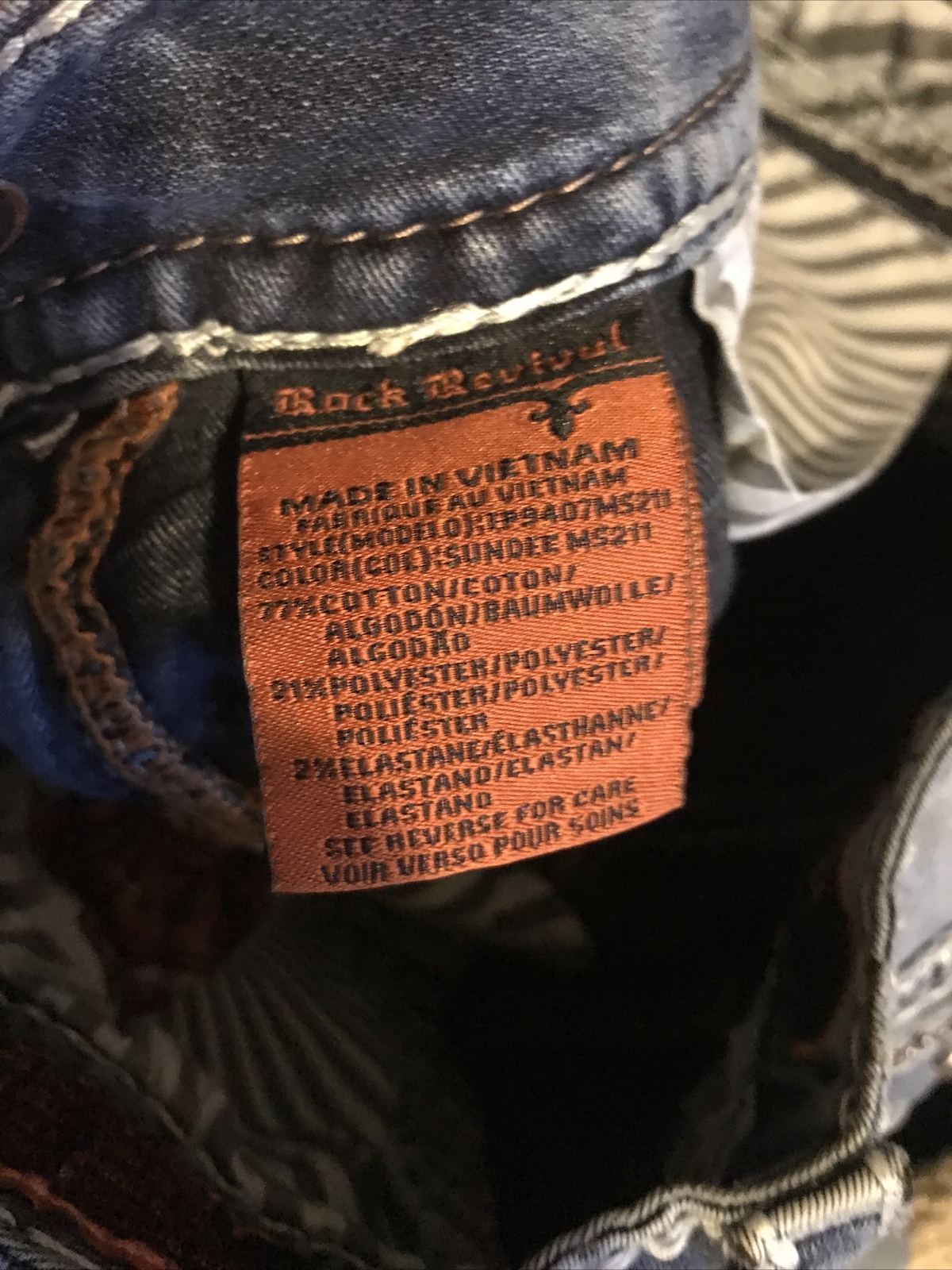 Rock Revival Jeans Womens 29 Blue Sundee Mid Rise Skinny Thick