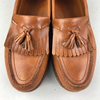 Mens SAS Hand-sewn Kiltie Leather Loafers w/Tassels in Brown Size 10N SAS Mens 12 M Brown Kiltie Tassel Loafers Genuine Handsewn  main image 4