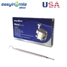 Dental Orthodontic Self-ligating Brackets Metal MINI Braces MBT 3-4-5 Hooks 022