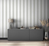 Vliestapete Blockstreifen Textilstruktur Weiß Grau Glitzer 34408 (4,67€/1Qm)