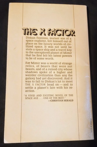 Vintage PB The X Factor by Andre Norton Ace 1965 - Imagen 2 de 2