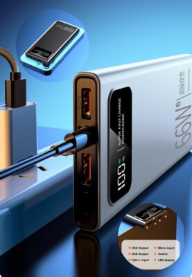 Super Power Bank 100000mAh 66W Fast Charging for iPhone 13 14 Pro Huawei Xiaomi