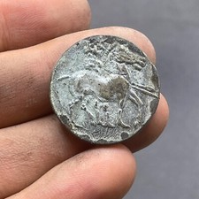 UNRESEARCHED ANCIENT ROMAN GREEK BRONZE  GENUINE OLD COIN WITH RARE PATINA 