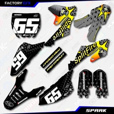 Gray Spark Racing Graphics Kit fits 18-24 Yamaha YZ65 YZ 65 Decals Sticker
