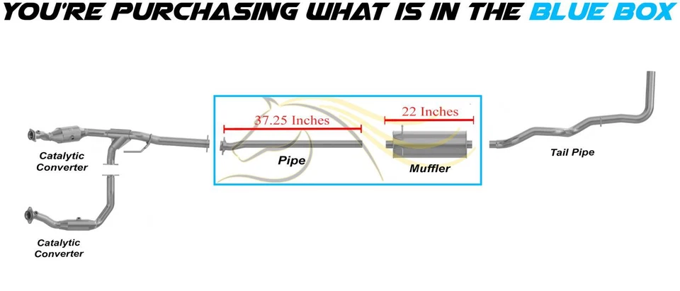 Conjunto de silenciador de escape de acero inoxidable para: 2004-2009 Mazda B4000 4,0 L 126" WB Foto 3 de 4