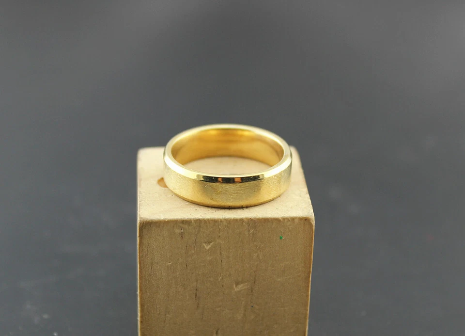 50pcs Men's Jewelry Wholesale Lots Fashion Gold Color Stainless Steel Rings - Image 3 of 4