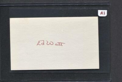 Ed Watt Signed 3X5 Index Card (Orioles) (1966 Debut) A1 | eBay