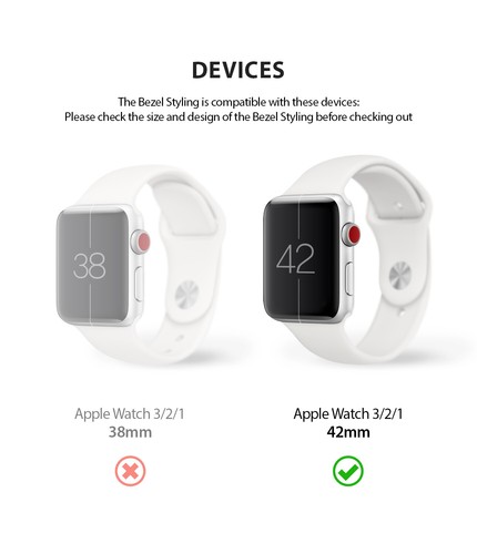 For Apple Watch Series 3 / 2 / 1 Case (38mm, 42mm) | Ringke Bezel Styling Cover - Picture 177 of 228