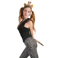 Giraffe Playset 3pc Halloween Polyester Costume Accessory Kit, For Women, Yel...