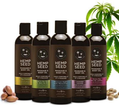 Earthly Body Hemp Seed Massage & Body Oil Moisturizing Glide Lubricant