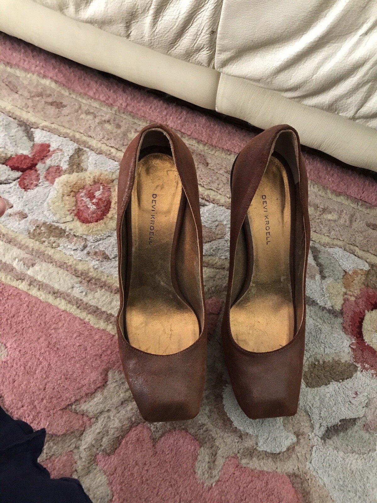 Devi Kroell Square Toe Brown Square Toe Platform … - image 2