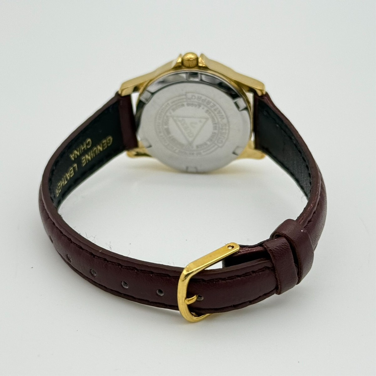Vintage 1996 GUESS Women\'s Two-Tone Watch Brown Leather Braided Strap Japan Mvmt Women main image 3