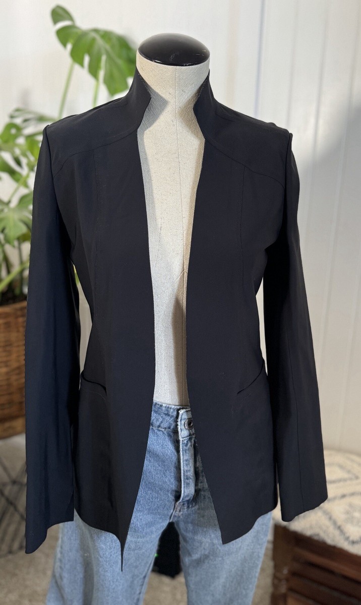 Athleta Black Cosmic Blazer Jacket Nylon/lycra Blend Womens Size
