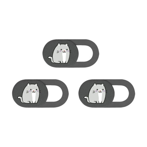 Webcam Cover Slide Universal Phone Camera Cover Cartoon Kitten Camera Cover - 第 9/14 張圖片