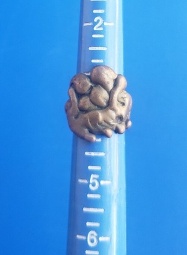 Vintage Solid Brass Artisan Ring. Size 3.5 