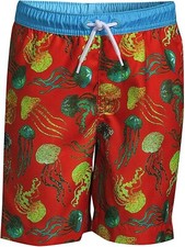 Boys Lands' End Print Swim Trunks Jellyfish Pattern Small