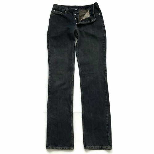 Sisley Women Jeans Size 29 x 35 Straight Dark Thick Denim Button Fly Italy  | eBay