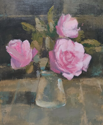 Original Painting Flowers Still life Signed Art hand painted